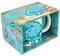 Depesche 12600 Dino World - Tasse en blanc avec impression de dinosaure, tasse en porcelaine avec anse, contenance env. 250 ml