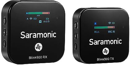 Saramonic Blink900 Pro B1 2,4 GHz kabelloses Lavaliermikrofon mit OLED-Display für DSLR-Kamera/iPhone/Android/Laptop