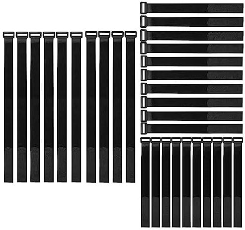 WUDQIJI Kabelbinder 30 Stück 3 Längen Kabelbinder kabelbinder Kabel Verstellbare kabelklettbänder für Home Office Büro Gartena(15cm,20cm,30cm)