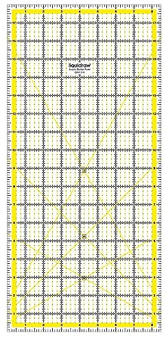 Liquidraw Rectangle Quilting Ruler, Transparent Acrylic, 8.5 x 18in | Clear, Bold Imperial Measurement Markings, Patchwork Quilting Template, Ideal For Sewing, Cutting and Measuring, 3mm Thick