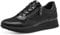 Jana Damen Sneaker flach mit Reißverschluss Vegan, Schwarz (Schwarz), 38 EU