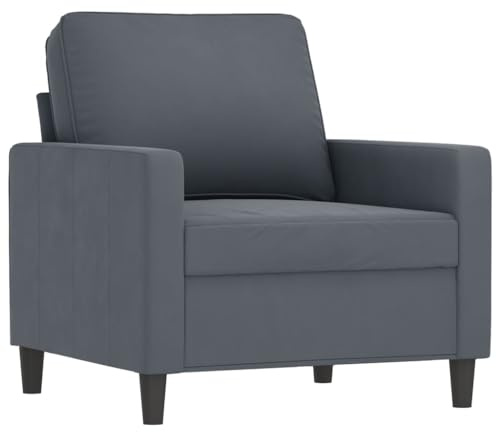 vidaXL Sessel Dunkelgrau 60 cm Samt