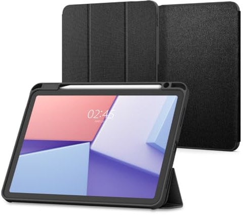 Spigen Funda Urban Fit Compatible con iPad Air 11 Pulgadas 7ª Generación M3 (2025) / iPad Air 6ª/5ª/4ª Generación 11/10.9 Pulgadas (2024/2022/2020) - Negro