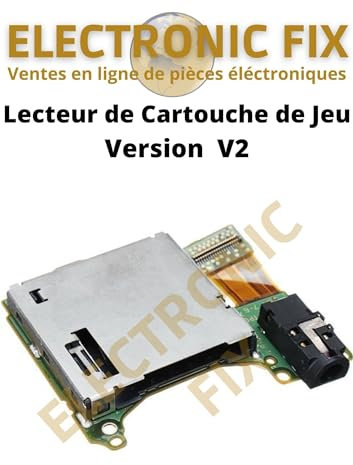 ELECTRONICFIX Lecteur de Cartouche de Jeu Original V2 - Slot de Cartouche, Port Carte Jeu avec Prise Jack Audio Compatible avec Nintendo Switch V2 - Remplacement et Réparation