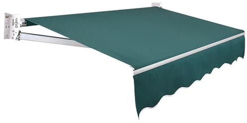 Terrassenmarkisen, Einziehbare Manuelle Markise, Verstellbares Wasserdichtes Vordach mit Handkurbel, Balkon-Sonnenschutz, Verstellbar, Einfach Zu Montieren und Zu Installieren ( Size : 2 m x 1.5 m )