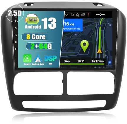 CAMECHO 2+64G 8-Kern Android 13 Autoradio für Opel Combo 2011-2018 FIAT Doblo 2010-2015, 9 Wireless Carplay Android Auto Bluetooth Radio mit GPS Navi WiFi FM/RDS +Canbus Mirror Link