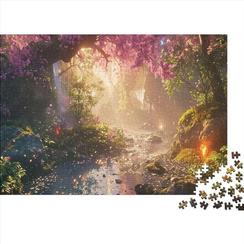 lihuogongsio Flower 1000 Piece Jigsaw Puzzles for Adults Secret Garden DIY Toys Relax Puzzles Games Impossible Puzzles Games Gift Multi Colour Educational Games 1000pcs (75x50cm)