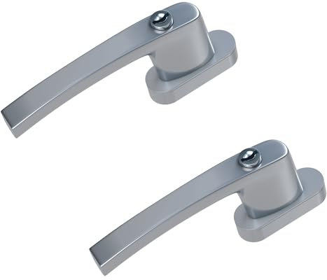 BASI | 2er Set Fenstergriff abschließbar | Farbe Weiß oder Silber | Aluminium | Balkontürgriff | Kindersicherung | Stiftlänge 35 mm | Griff für Fenster Terassentür | 2 Stück | 4 Schlüssel