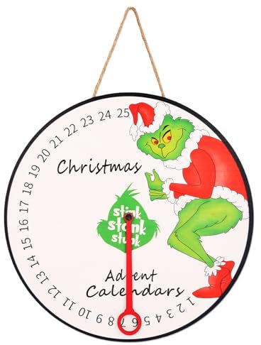 Weihnachts Countdown Kalender, Adventskalender Haus Holz, Christmas Countdown Deko, Weihnachten Hängedekoration 25 Tage Christmas Countdown (B)