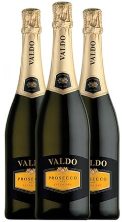 Valdo Spumante Extra Dry Glera Extra Trocken Prosecco 75 cl Weißer Sekt (Karton mit 3 Flaschen von 75 cl)