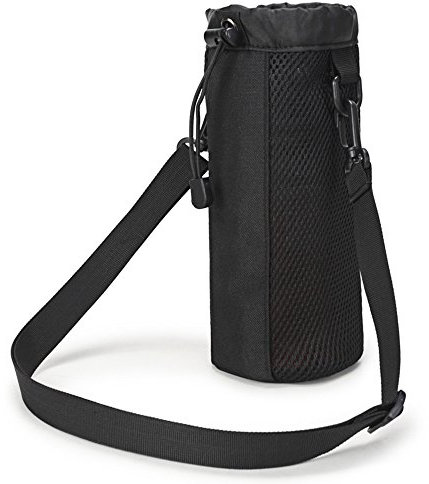 Explokit Tactical Water Bottle Bag 1000ml Jug Pouch Military Molle Men's Water Carrier Bag for Camping Hiking Cycling Climbing Fitness Travel Sports (#1000ml-Black)