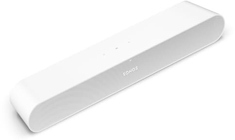 Sonos Ray Essential Sound Bar for TV, Music and Video Games - White (Renewed)
