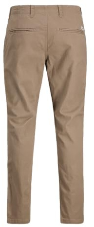 Jack & Jones Chino Hose Herren Relaxed Fit – Chinohose Männer aus Baumwolle mit Stretch – Klassische Performance Pants Herren Hose, Mid Rise, Umschlag-Saum, Bequemes Bein