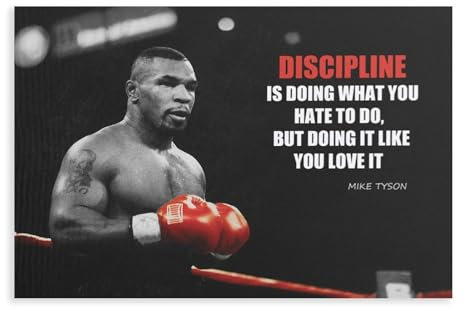 WANGCYJS Mike Tyson Poster, Boxbild, 10, Leinwandposter, Wandkunst, Dekordruck, Gemälde für Wohnzimmer, Schlafzimmer, Dekoration, ungerahmt: 30 x 45 cm