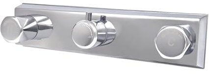 G-Sunny Metall-Duscharmatur für Wohnmobil/Wohnmobil, Zweigriff-Metall-Duscharmatur, Umsteller mit Durchflussregelventil, 20,3 cm (Durchflussregelventil, Chrom)