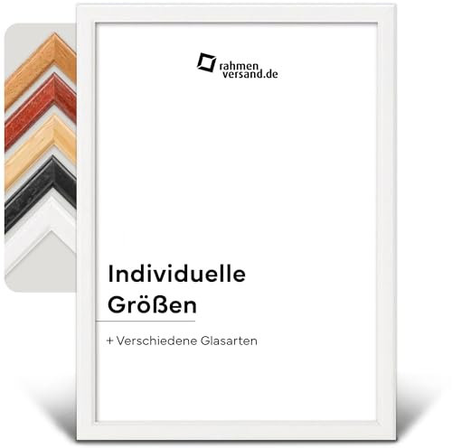 PANORAHMA BILDERRAHMEN Holz Bilderrahmen in Weiß - 9x13 / Holzrahmen/Fotorahmen/Bilder Rahmen zum Aufhängen und Aufstellen mit hochwertigem Normalglas