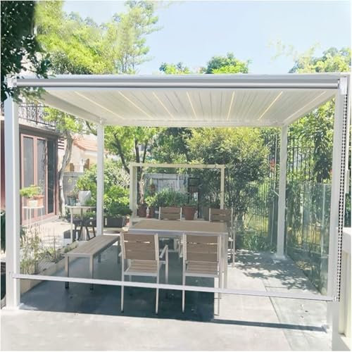 HynJGih avvolgibili Tapparella Trasparente Impermeabile for Esterni, tapparella Trasparente in PVC Impermeabile e Antivento(1.4x2.5m)