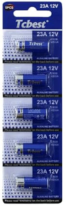 Sivitec Blue 23A 12V Alkaline Battery MN21 LRV28 V23GA, 5-Pack