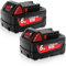 Lot de 2 batteries de rechange 6,0 Ah M18 pour Milwaukee M18 M18B 48-11-1890 48-11-1850 48-11-1828 48-11-1820 48-11-1815