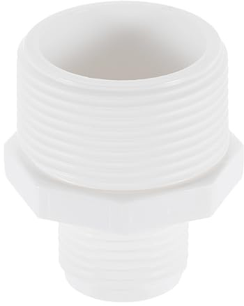 QUARKZMAN Garten Schlauch Adapter, Männlich 1,25 NPT*3/4 GHT Garten Schlauch Anschluss Männlich Kunststoff Verbinder für Tank und Pool Pumpen Schläuche, Weiß