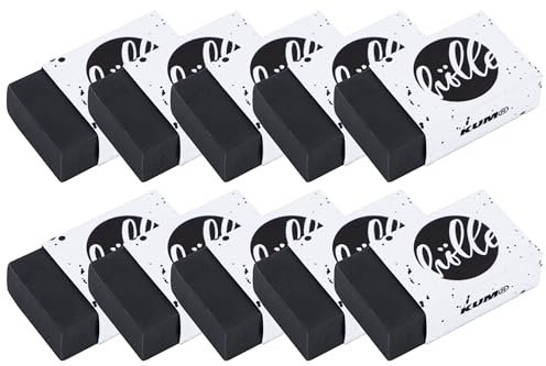 KUM AZ5091216 - Radiergummi Frau Hölle, 10 Radierer schwarz