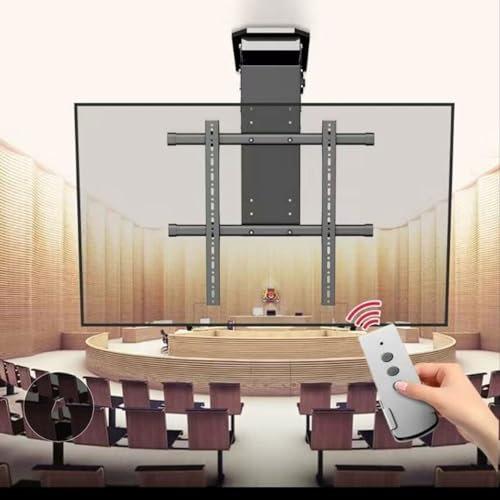 MYUYEE Soporte de TV de Techo motorizado - Elevador de TV motorizado para televisores de 50 a 90 Pulgadas Elevador de TV abatible Oculto con Control Remoto y Control,Un Color-B