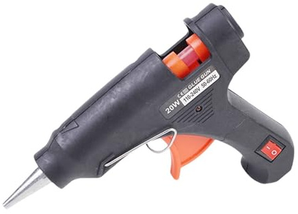Pistolet a colle, Pistolet à colle thermofusible 20W filaire pistolet à colle chaude pleine taille sans fuite de colle pistolets à température thermique électrique for bricolage artisanat Arts(Zwart)