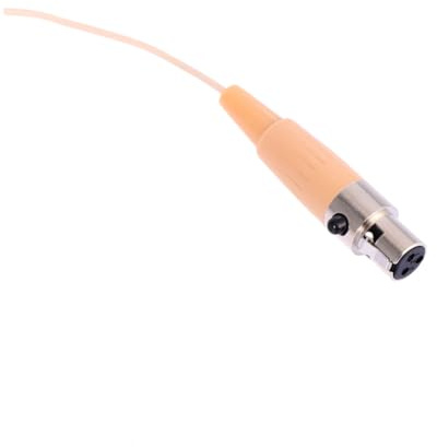 Headset Mikrofon Xlr 3-polig, Kondensatormikrofon mit Sprachverstärker | Vorlesungen und Fitnessanleitung, Unidirektionale Aufnahme, Kunststoffgehäuse, Beige, Tragbar