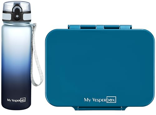 My Vesperbox - Bia Set – Brotdose & 500ml Trinkflasche für Kinder – auslaufsicher & BPA-frei – Lunchbox für Schule & Kindergarten - Bento Box Set