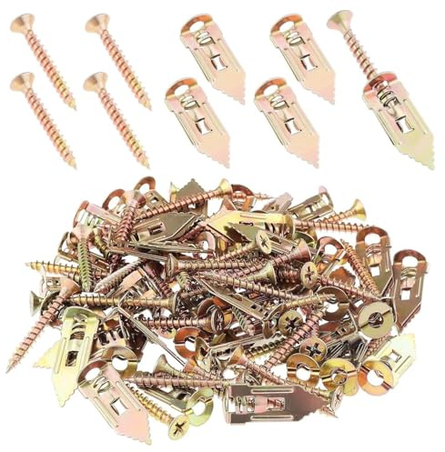 120 Stück Selbstbohrende Trockenbaudübel aus Kohlenstoffstahl mit Schrauben – Metall-Gipskartondübel Set für Rigips & Gipskarton, Wandmontage ohne Vorbohren, für Spiegel, Bilder, Lampen & Regale