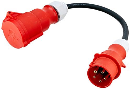 UNITEC CEE Adapterleitung, 16/32A 0.5 m Kabel, H07RN-F5G2.5qmm