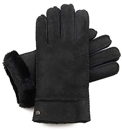 Hand Gewand by Weikert Warme Lammfellhandschuhe aus australischem Merino-Lammfell, NEU mit verstärkter Handnaht, Herren Lederhandschuhe, Lederhandschuh, Fellhandschuh