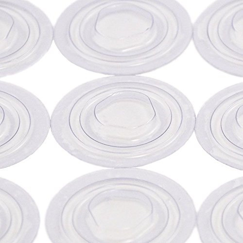 CD Clips zum Kleben | CD-Klebepunkte zum Befestigen von CD, DVD, Blu-ray in Mappen, Ordnern etc. | Farbe & Menge wählbar | Transparent, 100 Stück