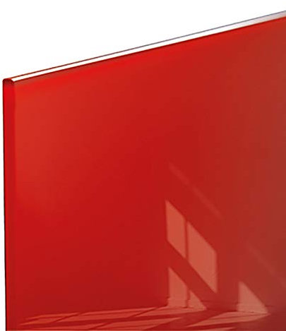 SIGEL GL242 Premium Glas-Whiteboard 130x55 cm rot hochglänzend, SGS geprüft, einfache Montage, incl. 2 starke Magnete, Glas-Magnettafel Artverum