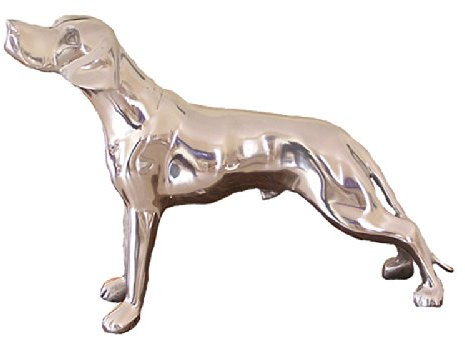 Freier Livin Aluminium Jagdhund Statue Figur Weimaraner Magyar Vizsla Deko Shabby Chic Landhaus