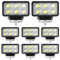 BRIGHTUM 18W LED Arbeitsscheinwerfer weiß 12V 24V Flutlicht Reflektor work light Scheinwerfer Arbeitslicht Offroad SUV UTV ATV Arbeitslampe Traktor Bagger (8 Stück)