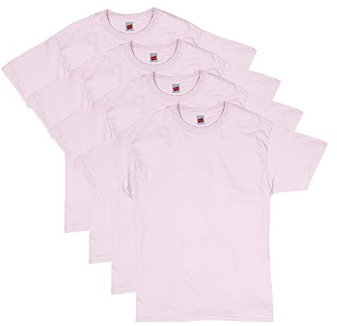 Hanes T- Shirt Essentiel Chemise, Rose pâle-Lot de 4, 3XL Homme