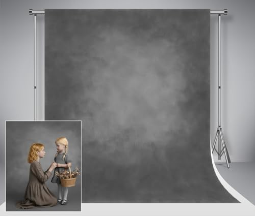 Kate 3x3m Graue Steigung Textur Hintergrund Licht Schwarz Abstrakt Solid Photo Hintergrund Retro Portrait Fotografie