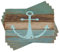 ABAKUHAUS Anker Platzmatten, Timeworn Marinesymbol auf verwitterten hölzernen Planken rustikales Seethema, Waschbare Stoff Esszimmer Küche Tischdekorations Digitaldruck, Braun Meeresschaum