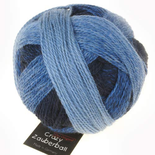 Schoppel Wolle Zauberball Crazy Fb. 1535 Stone Washed, bunte Sockenwolle musterbildend mit Farbverlauf zum Stricken oder Häkeln