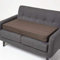Homescapes Feste Sofa-Auflage 100x50 cm braun, 10 cm hohes Sitzkissen Velours, Sitzerhöhung orthopädischer Schaumstoff