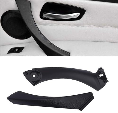 TTCR-II Compatibel mit BMW 3er E90/E91/E92/E93 Türgriff Innen Rechts,E90 Türgriff Innen Beifahrer,Griff und Griffverkleidung für 316 318 320 323 325 328 330 335 (2005-2011)-Schwarz