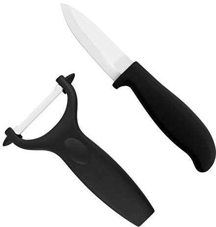 bremermann Keramik-Küchenhelfer-Set, Sparschäler, Schälmesser, Gemüseschneider