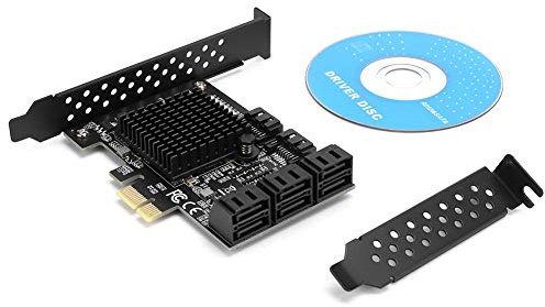 Goshyda PCI-E zu SATA 3.0-Karte, PCI-E zu SATA3.0-Controller-Erweiterungskarte 8-Port-SATA3.0-Schnittstellenerweiterungskarte