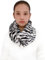 Lina & Lily Winter Loop Schal Snood Damen aus Kunstpelz (Zebra Weiß Schwarz)