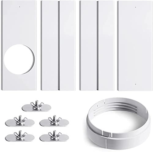 Aislamiento de Ventana para Aire Acondicionado Móvil, Kit de Sello de PVC de Ventana Deslizante de Aire Acondicionado Portátil Ajustable, Kit de Panel de Ventana de Extensión (Para Tubo de 15cm)