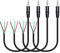RIIEYOCA Paquete de 4 cables de audio estéreo macho de 3,5 mm a cable desnudo, TRRS de 1/8 pulgadas de 4 polos mono macho a cable de audio abierto