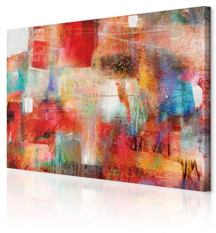 decomonkey Wandbilder Abstrakt 120x80 cm 1 Teilig Leinwandbilder Kunstdruck | Strukturleinwand, Holzkeilrahmen, Bild auf Leinwand, Wanddeko, Wohnzimmer, Wanddekoration, Textur, Design, Moderne, Kunst