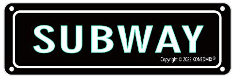 KONEDMIX Blechschild U-Bahn Blechschild Metallplatte dekoratives Schild Home Decor Plaketten Schild U-Bahn Metallplatte 10,2 x 40,6 cm