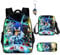 GDFENDU 3 Pcs/Set 16 Inch Anime Hedgehog Blue Backpack for Men Women 3D Printed Cartoon Game Backpack Laptop Backpack Pencil Case (C)